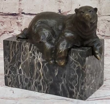 Art Deco Hot Cast Polar Bear Bookend Bookends Bronze Sculpture Statue Figurine