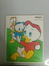 Vintage Wooden Puzzle  Walt Disney / Playskool  Huey, Dewey,  Louie  190-14
