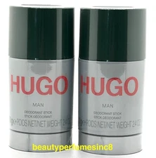Lot of 2 PCs Hugo Man by Hugo Boss Deodorant Stick For Men 2.4 oz Brand New