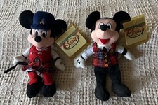 The Disney Store Bean Bag Plush TOUR GUIDE Mickey Mouse  Minnie Mouse Hong Kong
