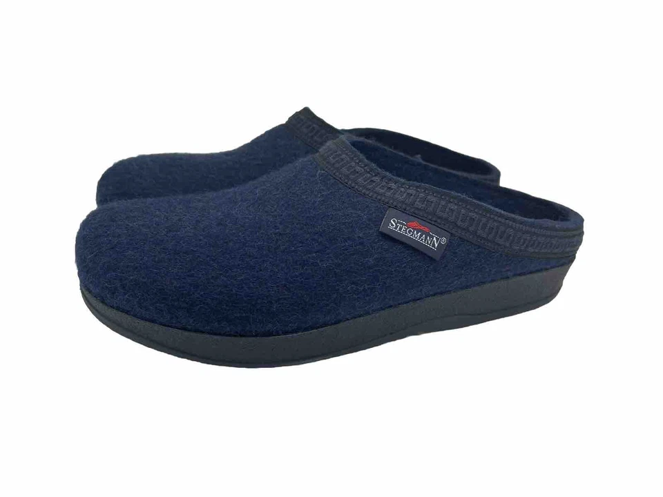 Zuecos de lana para mujer Stegmann azul medianoche suela de polietileno talla 9,5 Foto 3 de 4