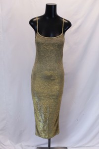 gold strappy glitter midaxi dress