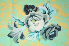 KAFFE FASSETT BROCADE FLOWER VERDIGRIS fat quarter GP68 original issue