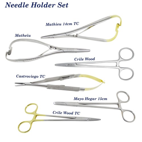 Needle Holder Mathieu Crilewood Castroviejo Mayo Hegar Ortho Suturing