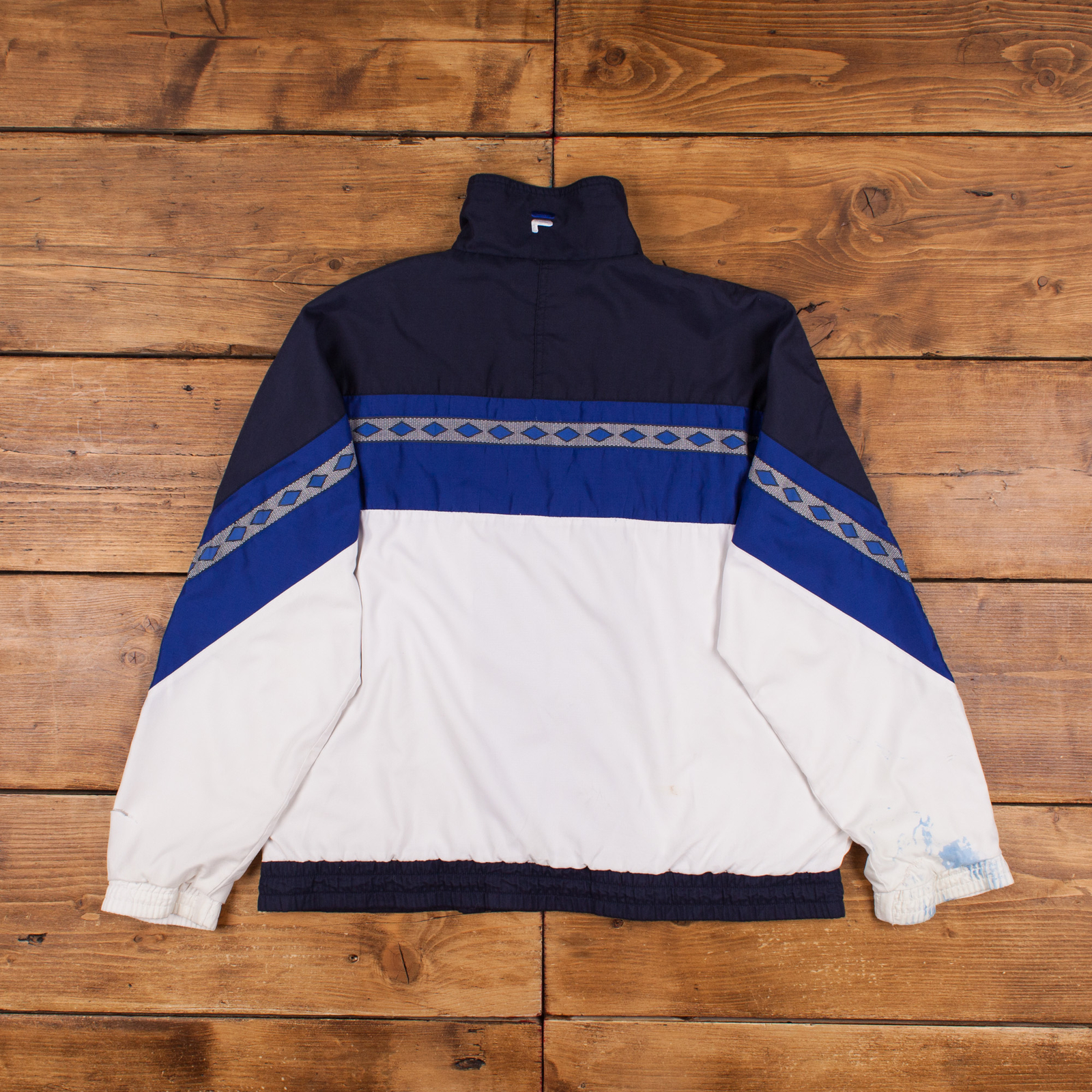 Giacca a vento Fila vintage S blu zip