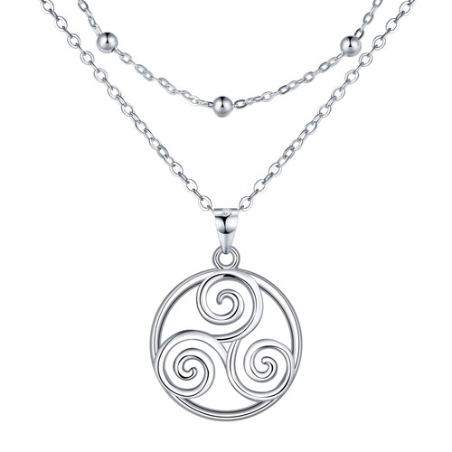 Collier Chaîne Et Pendentif Celtique Bretagne - Acier Inoxydable - Unisexe