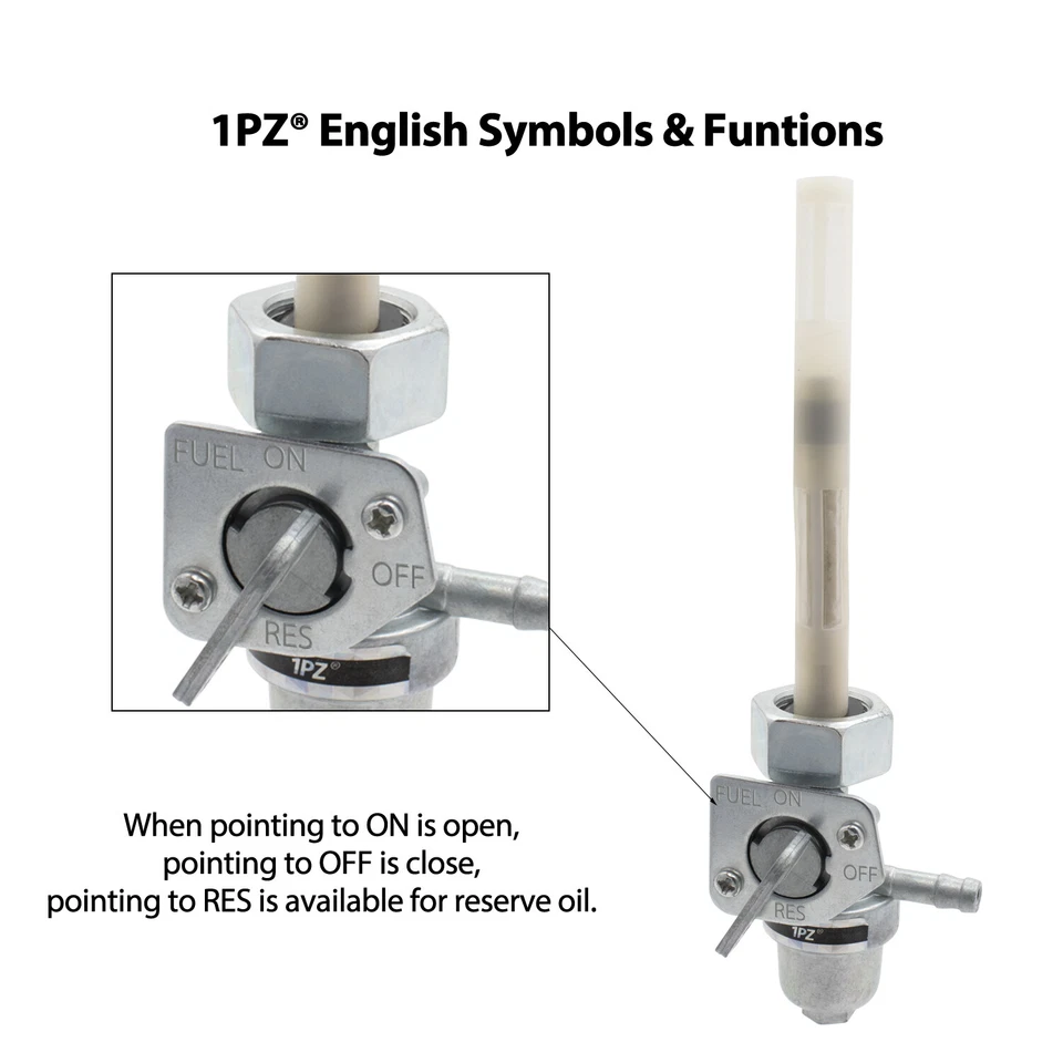 Válvula Petcock 16 mm x 1,5 mm tanque de gasolina 16950-393-015 para Honda CM400C personalizada Foto 4 de 4