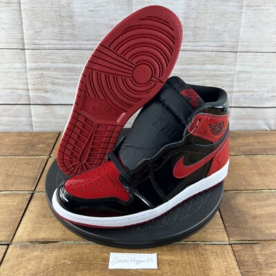Nike Air Jordan 1 Retro High OG 'Patent Bred' Black Red 555088-063