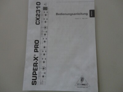 Bedienungsanleitung Super X pro CX2310