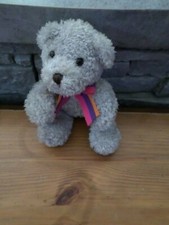 Plush Teddy Bear, 15 Cm, Gray, VF TOYS Used