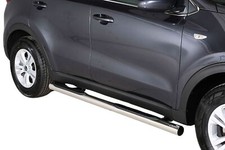 Schwellerrohre mit Tritt für KIA Sportage QL ab Bj. 2016- V2A Ø76mm mit TÜV