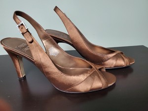 bronze slingback shoes