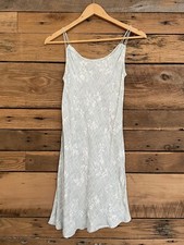 Sleeveless Dress Crisscross Light Neutral Flared Hem Cottagecore Softcore Sz 2