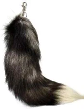 Alpertie Fluffy Real Fox Fur Tail Keychain Tassel Bag Cosplay Toy Handbag Acc...