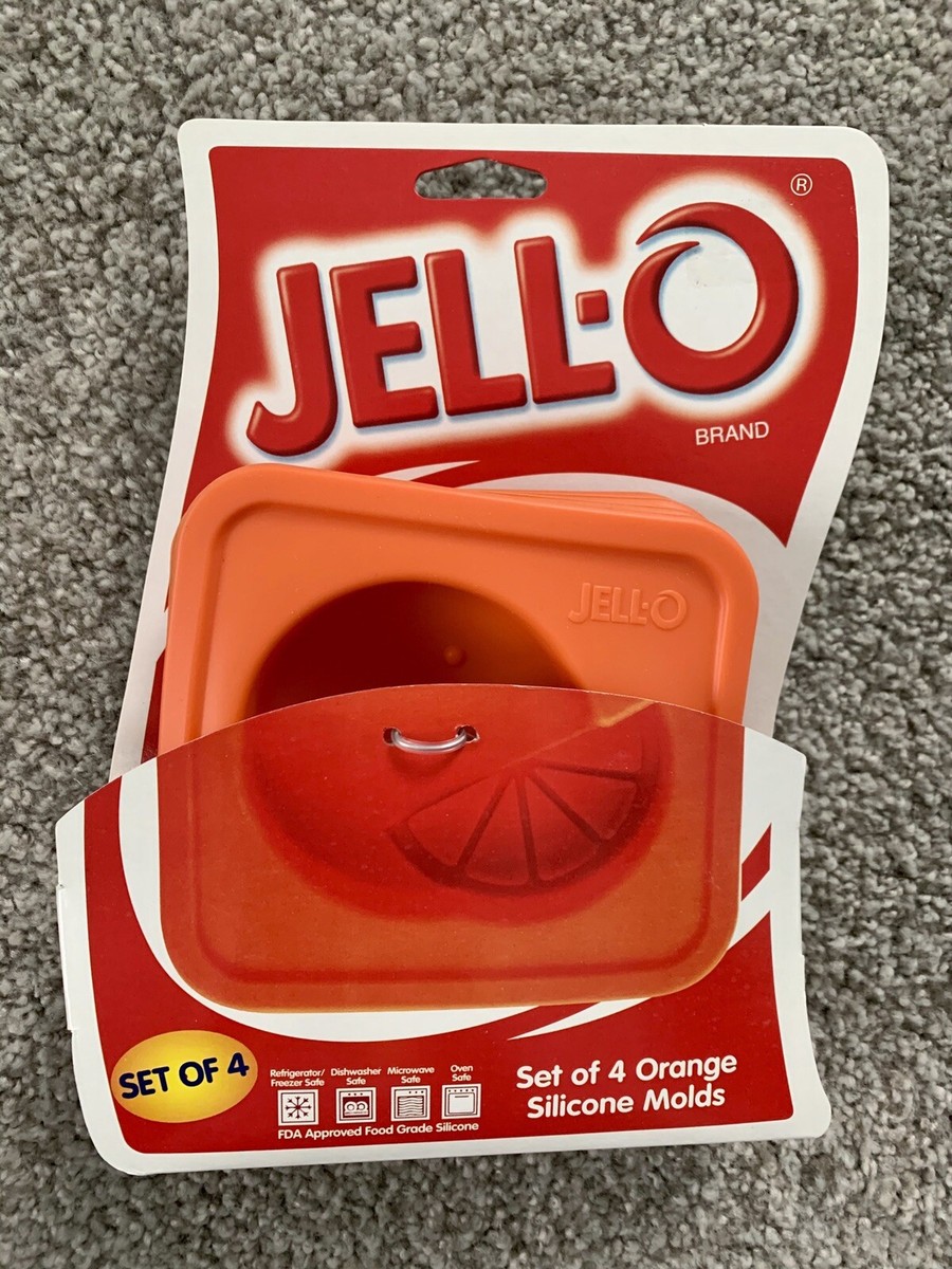 New JELL-O Brand Piece Mini Orange Silicone Mold FDA Approve Grade Baking  Safe