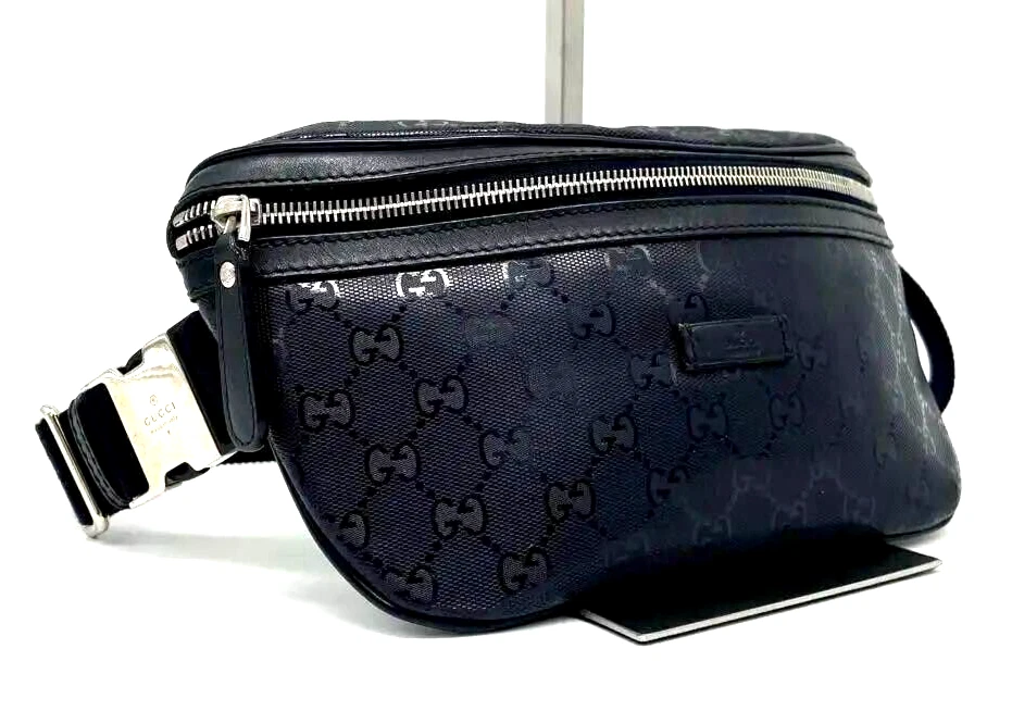 Gucci black leather 2024 fanny pack