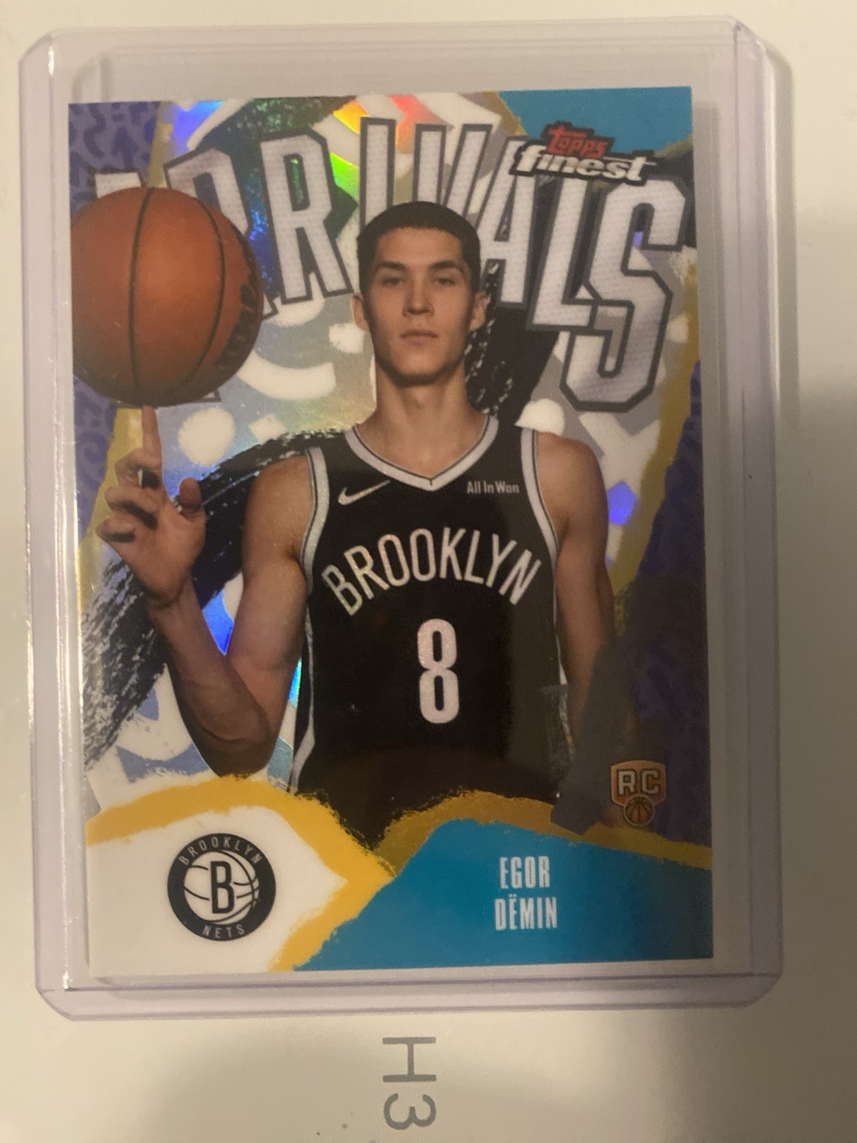 Topps 2025-26 Finest Arrivals Egor Demin Rookie Refractor #A-8 Brooklyn Nets