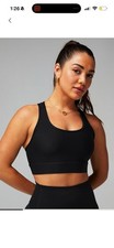 Fabletics Women s Sports Bra Black Size S Impact Racerback Wireless Pullover