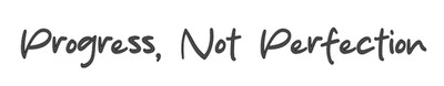 Pair - Progress, Not Perfection decal bumper Sticker AA motivational