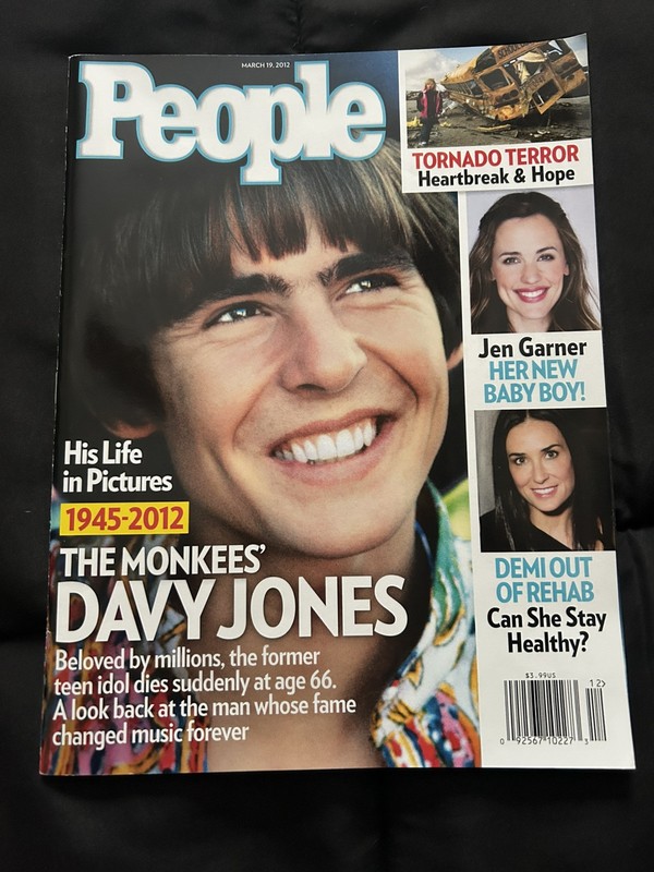 PEOPLE MAGAZINE MARCH 19 2012 - DAVY JONES 1945-2012 FRONT COVER
