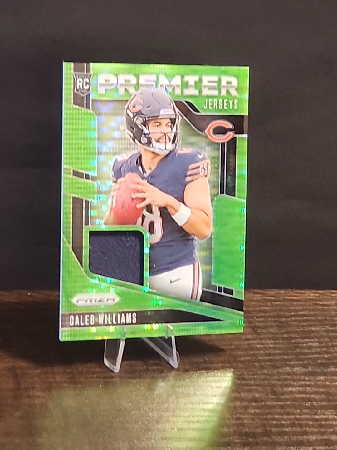 2024 Prizm Caleb Williams Premier Neon Green Pulsar Jersey Rookie #PJ-CWS Bears