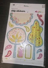 Basic Grey Designer Chipboard Real Thick & Sticky Chip Stickers 4pgs