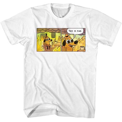 This Is Fine OG White Meme Shirt