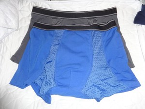 LOT OF 2 AKVSOPS MENS INCONTINENCE BOXER BRIEFS UNDERWEAR SIZE M NWOT