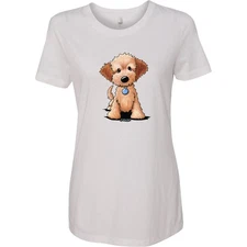 Inktastic KiniArt Mini Goldendoodle Women's T-Shirt - KiniArt Puppy Dog Kim Dogs