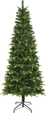 Pencil Christmas Tree, 5Ft Slim Christmas Tree with Mixed 350 Branch Tips, Folda