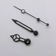 black silver watch hands luminous fit Ronda 515 GMT quartz movement