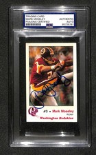 Signed Mark Moseley 1982 Frito Lay #5 Redskins Police Autographed Card Auto PSA