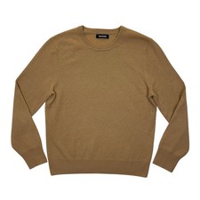Naadam Sweater Men's Medium Beige 100 Cashmere Crewneck Ribbed Knit Pullover