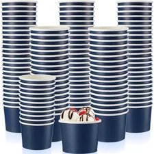 Didaey 100 Pcs Paper Ice Cream Bowls Disposable Dessert Cups Yogurt Sundae Co...