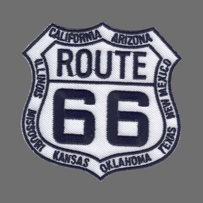 Route 66 With all Route State Names Iron On Patch Embroidered Souvenir