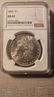 1889 Morgan Dollar $1 NGC MS 62 Silver Coin Philadelphia Uncirculated