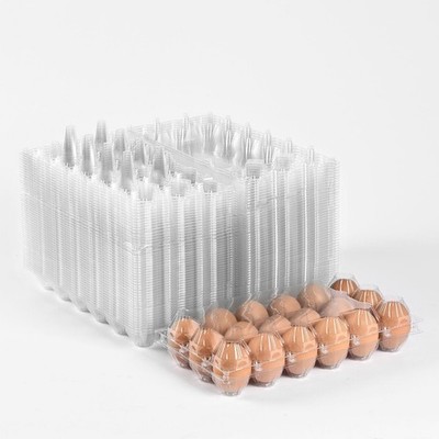 110 pc clear plastic Egg Cartons Cheap Bulk, (3 * 6) 18grid Reusable Eggs Car...
