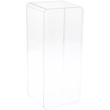 Pioneer Plastics Clear Beveled Edge Case Mirrored , 5" W x 5.5" D x 13" H