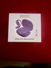 NEW IN BOX GROOVZ Open Ear Headphone, Bluetooth, Wireless, Touch Control, Purple