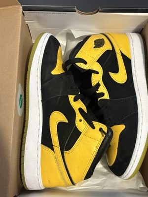 Air Jordan 1 Mid SE ''Varsity Maize'' Gradeschool HJ5940-071 Black/Maize SZ 1Y-7Y