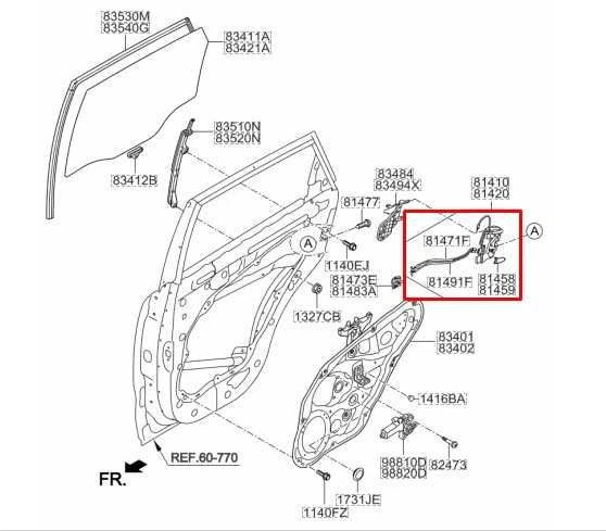 Actuador de pestillo de cerradura de puerta lateral derecha trasera Kia Sorento 2009-2015 81420-2P000 OEM Foto 2 de 4