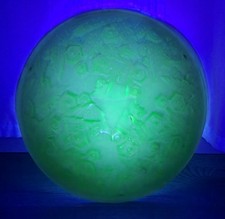 Vasque suspension verre moulé coloré saumon ouraline Muller Frères Art Déco