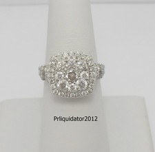 2CT Natural Diamond Anniversary Engagement Wedding Bridal Ring 14K White Gold