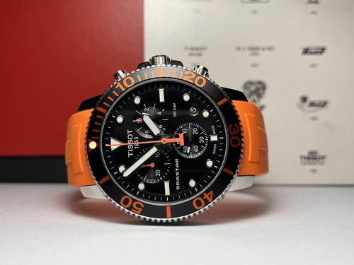 Tissot Seastar 1000 diver orange strap chronograph 45mm with box T120.417.17.051 - Bild 2 von 12