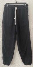 aerie Black Waffle Knit Jogger Style Women  s Sweatpants; Size XS