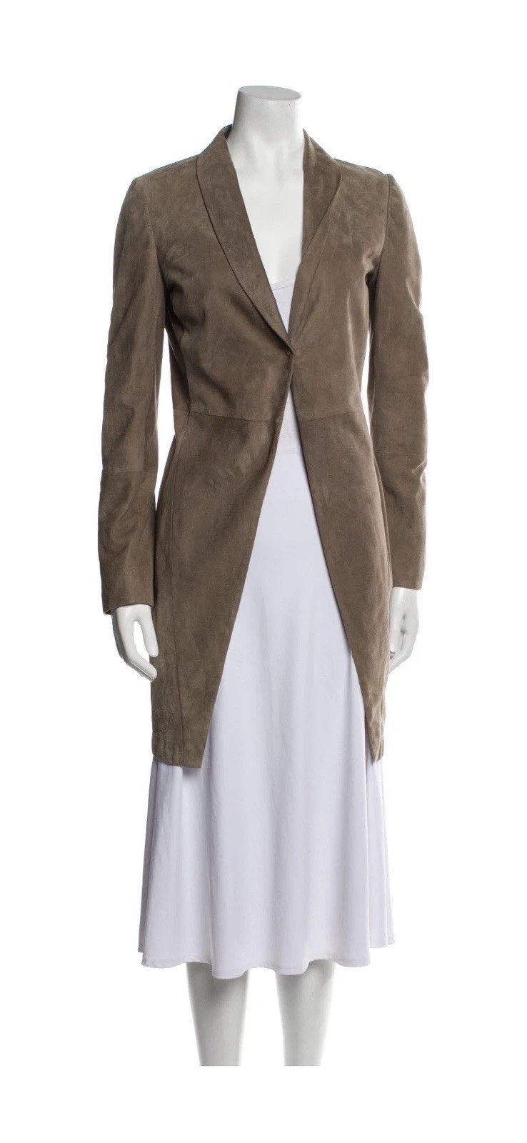 Brunello Cucinelli — $9780 Brunello Cucinelli Women Leather Jacket Blazer Suede Beige Tan SZ IT40 US4