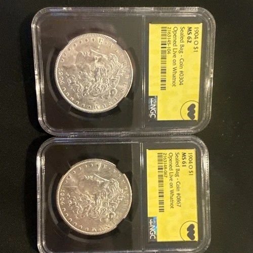 1904-O Morgan Dollar NGC MS62/MS61 “Opened Live On WHATNOT” #304 #867