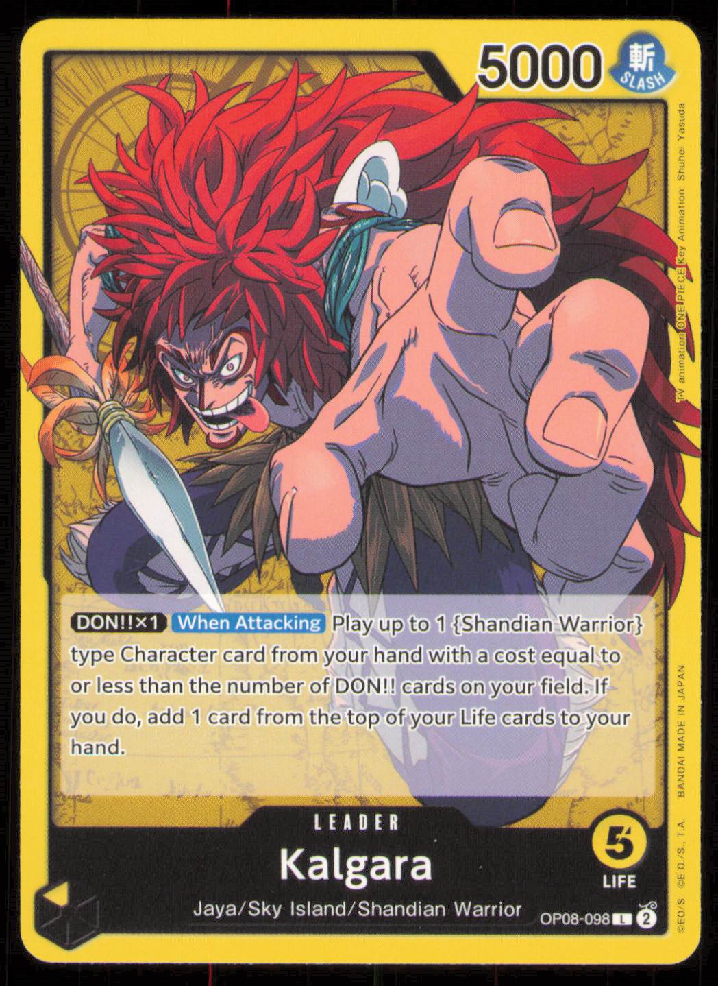 One Piece Kalgara (098) (OP08-098/154) Two Legends NM English Leader