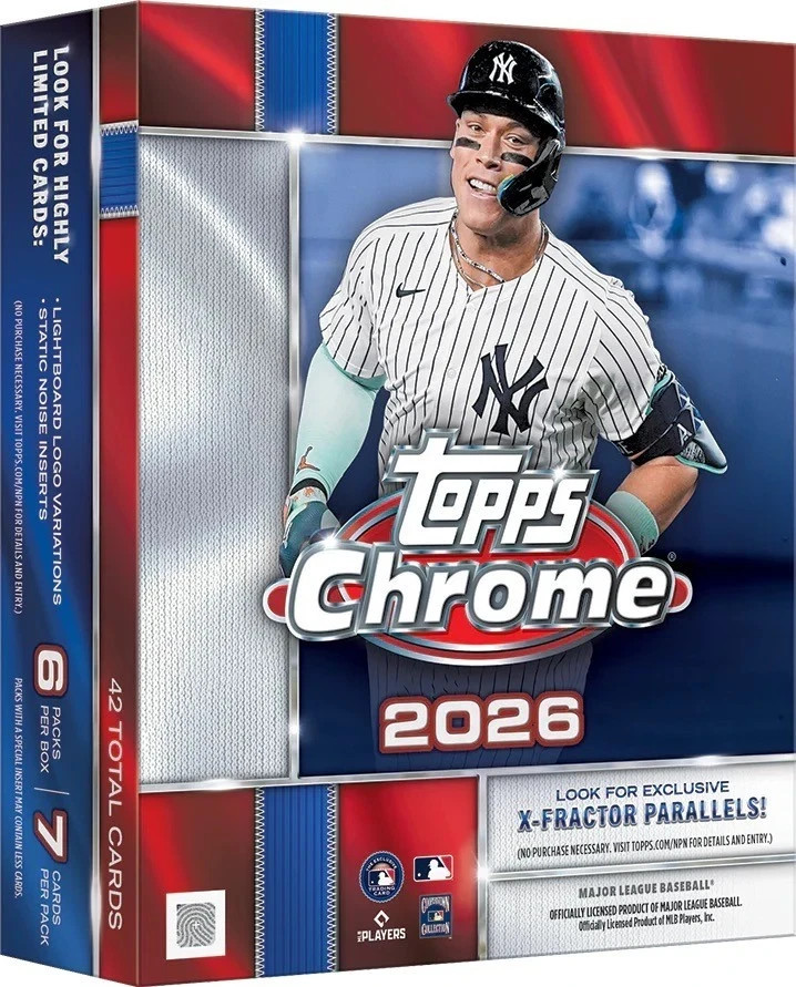 2026 TOPPS CHROME BASEBALL MEGA BOX MLB Brand New Sealed Presale SHIPS AUG. 5