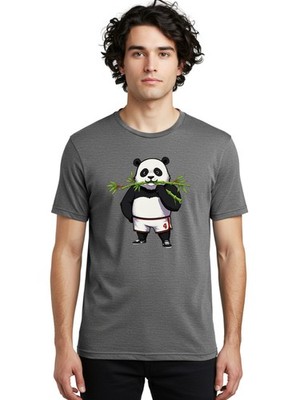 Panda-In-Shorts Mens Graphic Tee, 100% Cotton, Casual Summer Wear